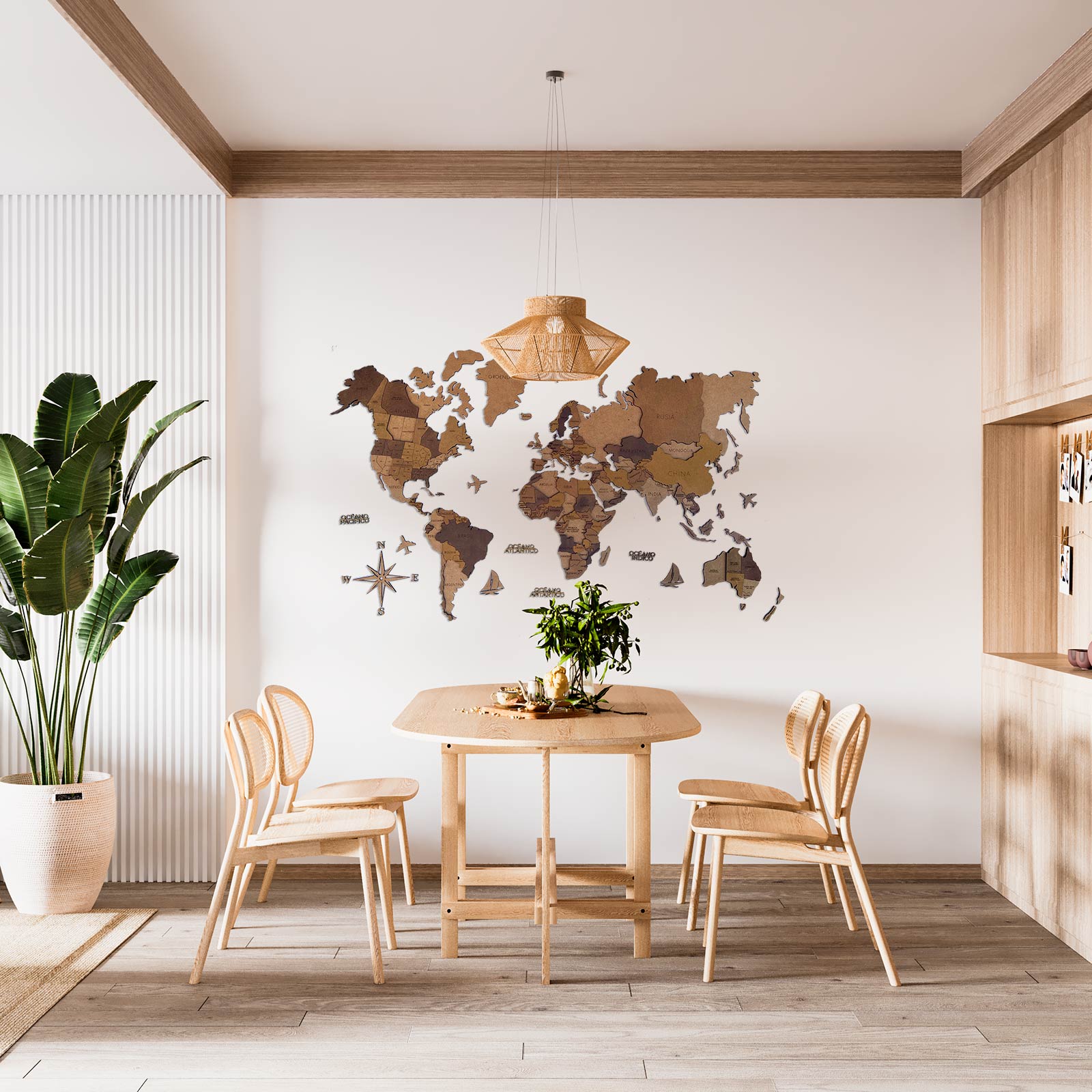 Mapamundi 3d ▷ el mejor para decorar la pared de tu despacho