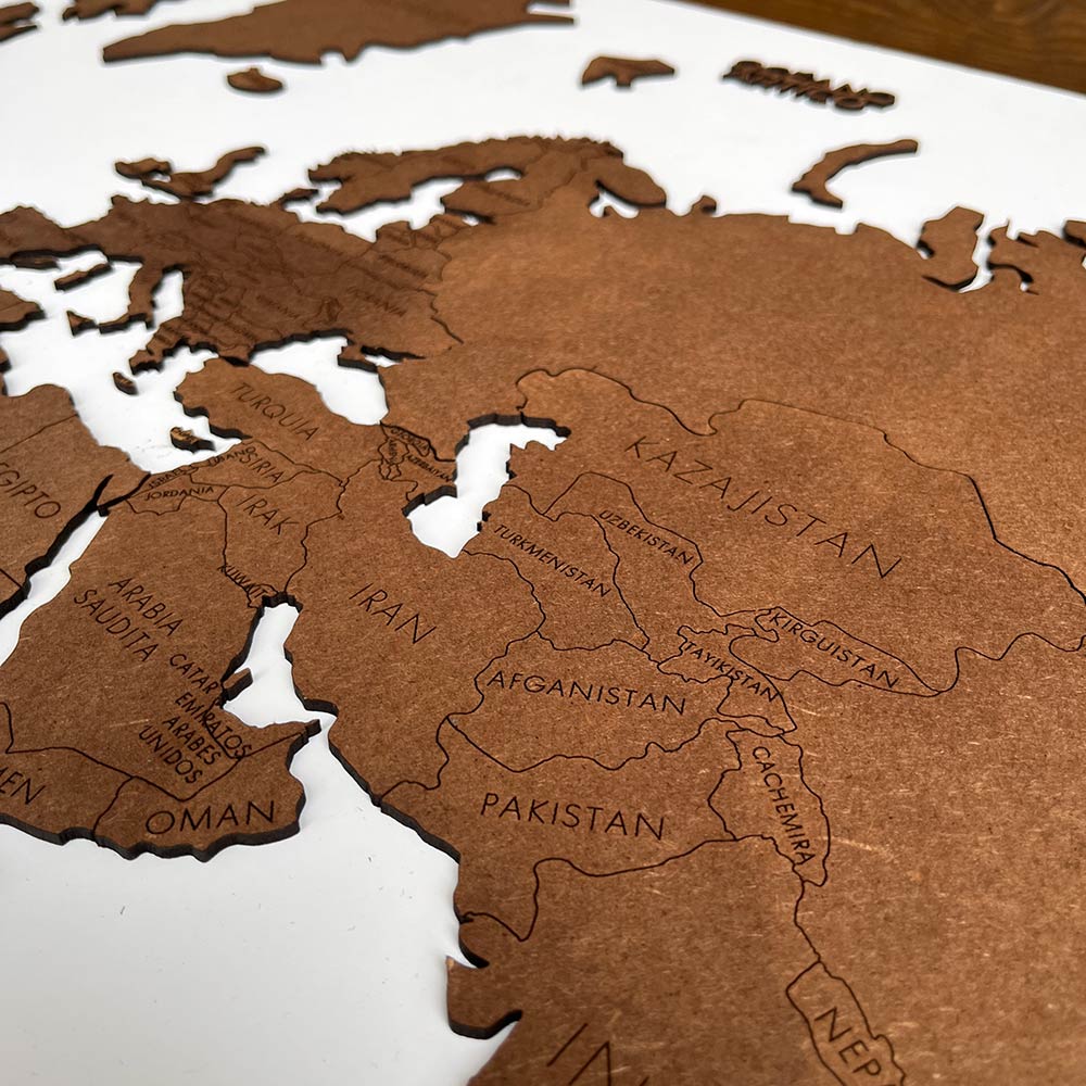 Mapa mundial madera Mapamundi de madera Roble mapa del mundo